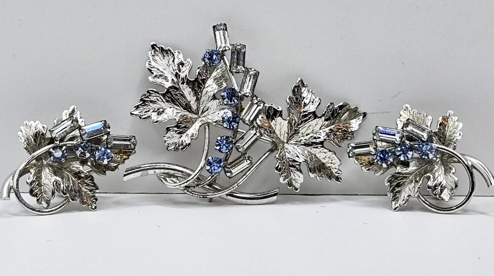 Carl Art Sterling Brooch & Earring Set
